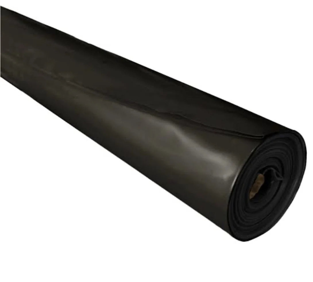 Builders Polythene Film - Black 6m x 33m x 200um