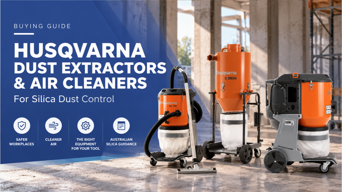 Husqvarna Dust Extractors & Air Cleaners: Buying Guide for Silica Dust Control