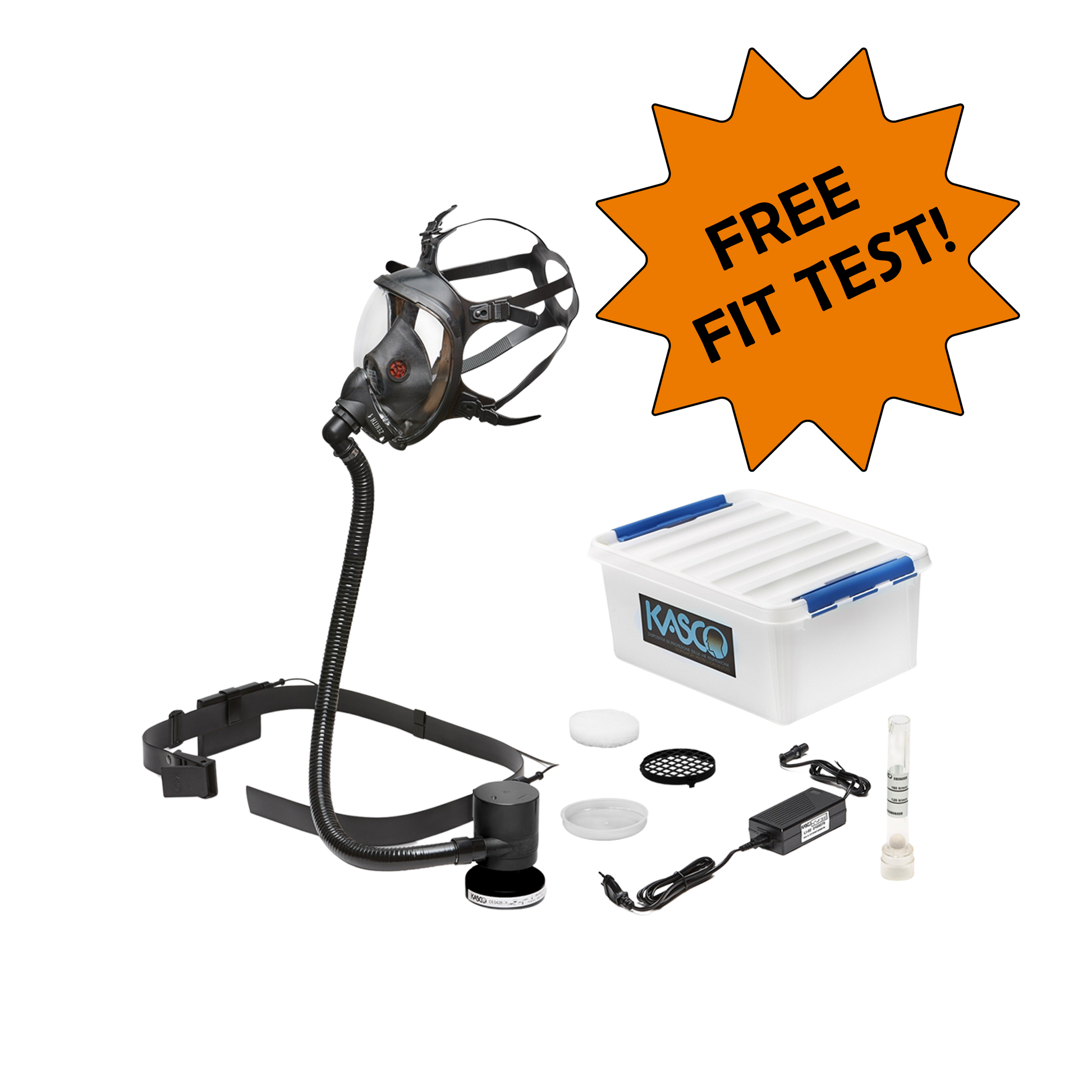 ZENITH 1 Full Face Mask KASCO Full Set (Large & Medium) Free Fit Test