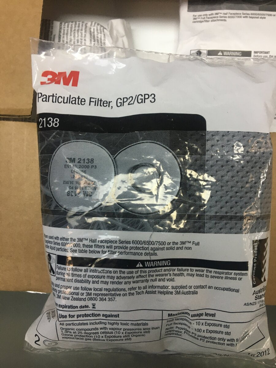 3M™ 2138 Filter Disc Particulate GP2/GP3 - Pair