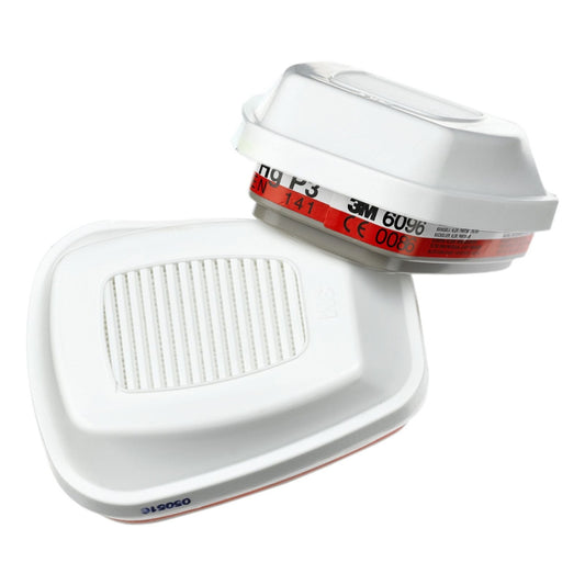 3M™ 6096 A1E1HgP3 Organic Vapour/Acid Gas/Mercury/Chlorine/Particulate Filter Cartridge - pair