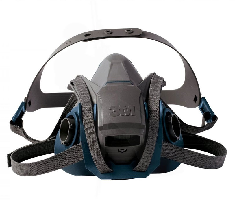 3M half-face respirator mask with quick latch