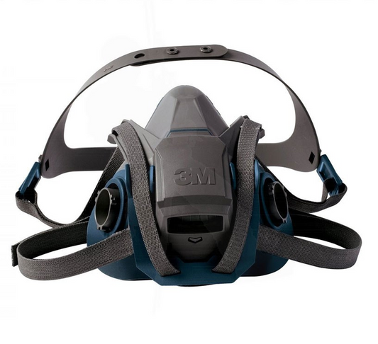 3M half-face respirator mask with quick latch