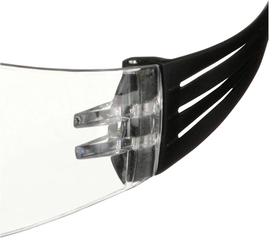 3M SecureFit 100 Series Safety Glasses SF101AF-BLK, Black Temples, Clear Anti-Fog/Anti-Scratch Lens