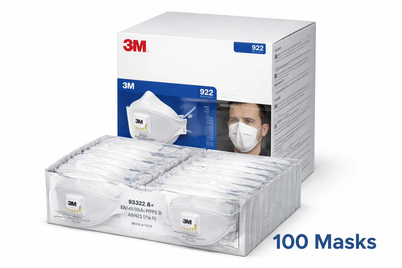 3M 9322A+ Aura P2 Respirator Mask With Valve