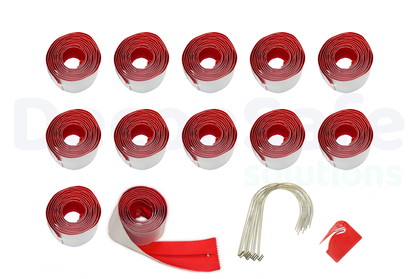 12-Pack Heavy-Duty Adhesive Zipper for Dust Barriers