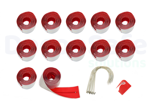 12-Pack Heavy-Duty Adhesive Zipper for Dust Barriers
