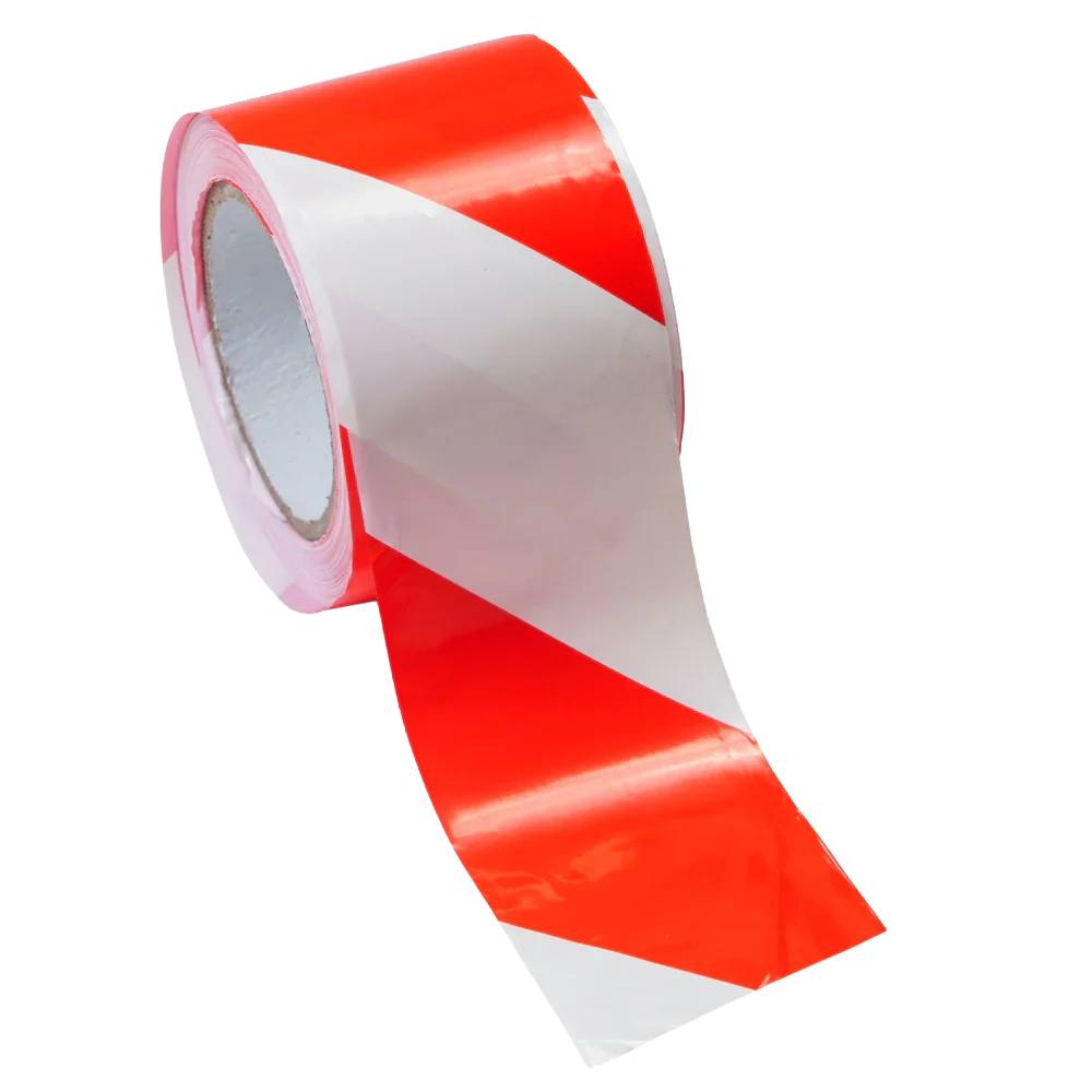 Red and White Barricade tape - 75mm x 100m