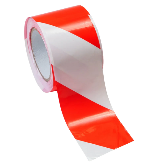 Red and White Barricade tape - 75mm x 100m