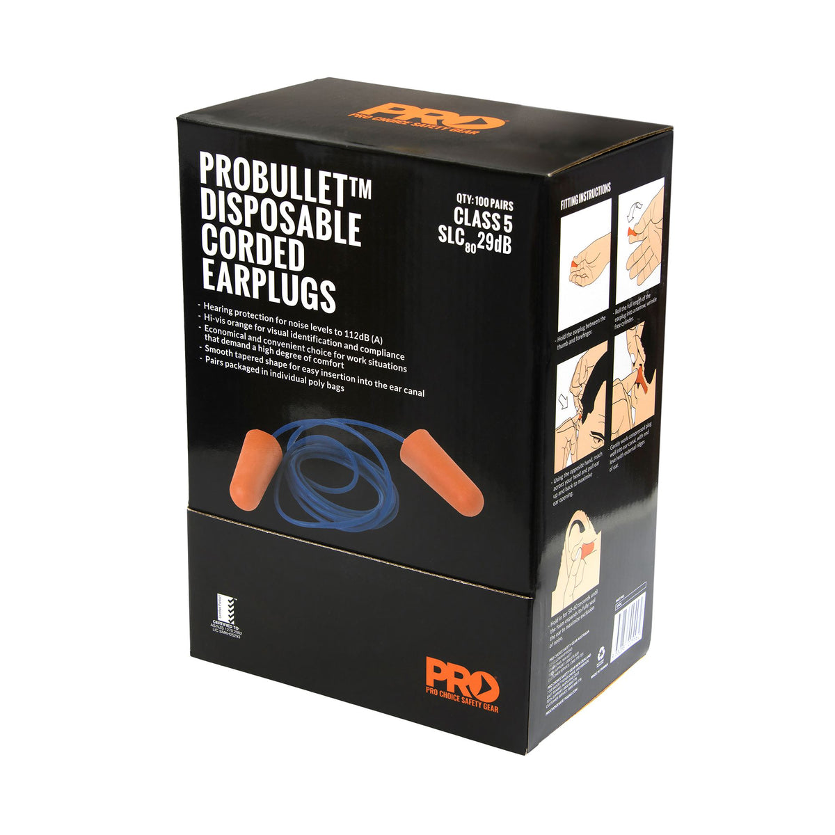 Probullet Disposable Earplugs Corded