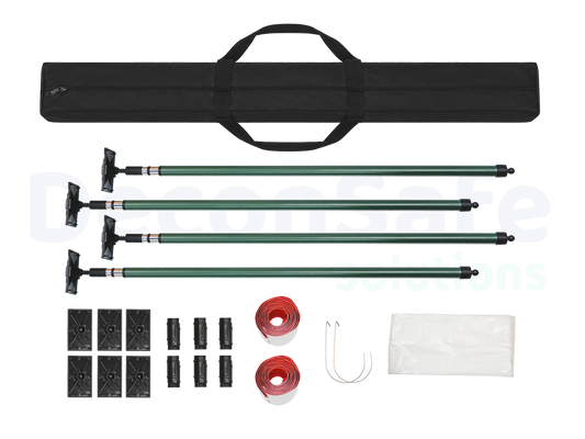 Zipper dust barrier, pole set 