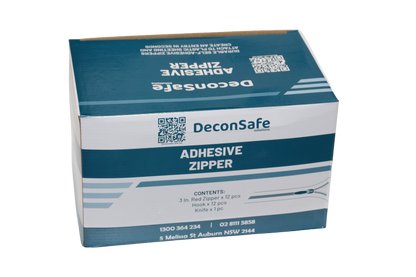 12-Pack Heavy-Duty Adhesive Zipper for Dust Barriers