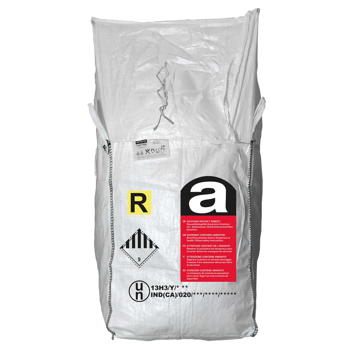 UN Marked Heavy Duty Asbestos Disposal Bag – 1 Tonne FIBC Bulk Bag