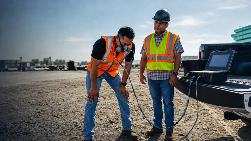 On-site quantitative respirator fit testing carried out for a construction crew across Sydney by DeconSafe Solutions, Australia.