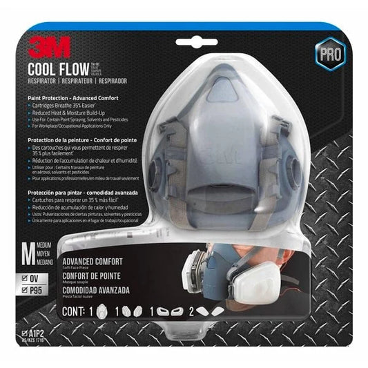 3M Professional Painters Reusable Respirators With Cool Flow Valve (A1P2) - Medium